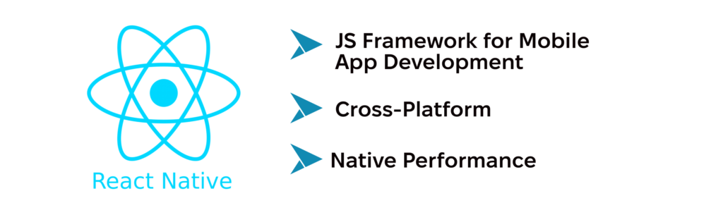 React Native is JS framework for cross-platform mobile app development with native performance.