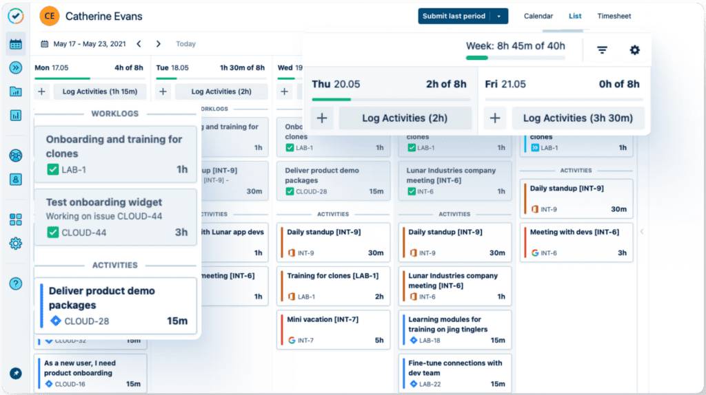 Tempo dashboard.